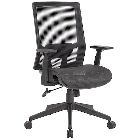 Office Chair, 43 1/2 in H, Black MPN:B6044