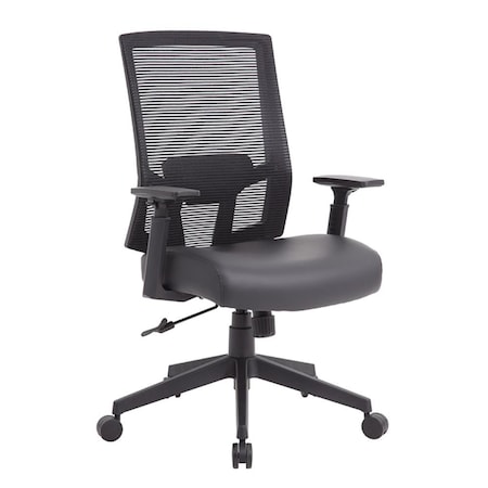 Office Chair, 43.5 in H, Black MPN:B6044AM-BK