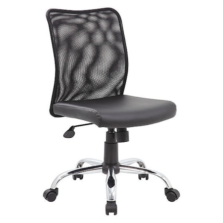 Mesh Task Chair, Armless, Black MPN:B6115C-CS