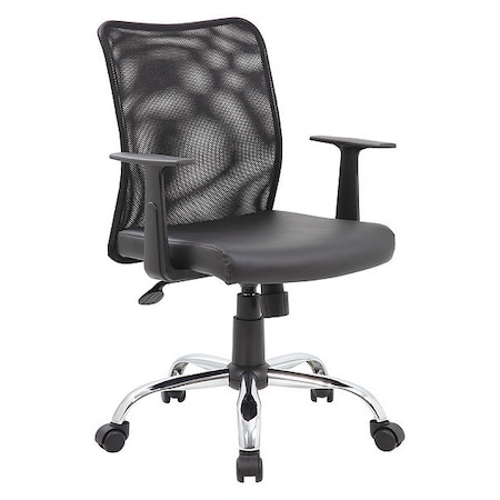 Mesh Task Chair, T-Arm, Black MPN:B6116C-CS