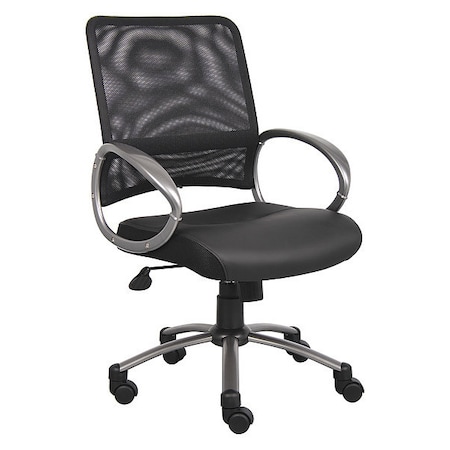 Leather Task Chair, Loop, Black MPN:B6406