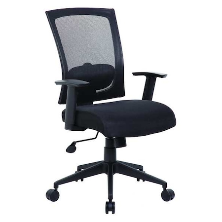 Fabric Task Chair, 22-, Adjustable, Black MPN:B6706-BK