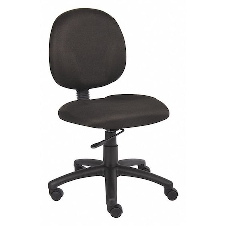 Fabric Task Chair, 22-, Armless, Black MPN:B9090-BK