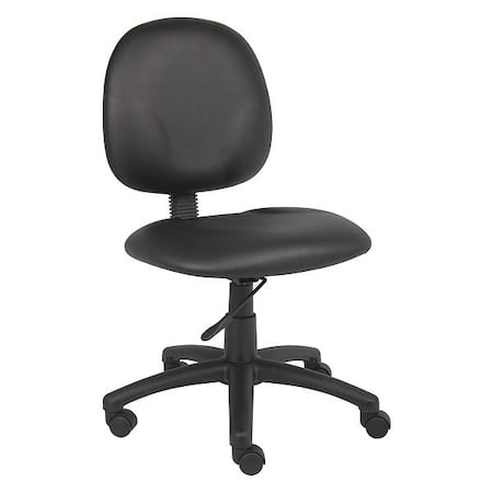 Vinyl Task Chair, Armless, Black MPN:B9090-CS