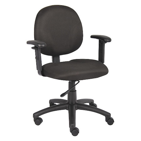 Fabric Task Chair, Adjustable, Black MPN:B9091-BK