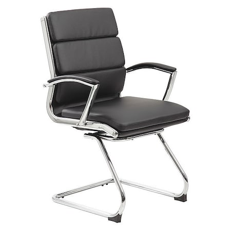 Executive CaressoftPlus Chair with Metal Chrome Finish, Guest Chair MPN:B9479-BK