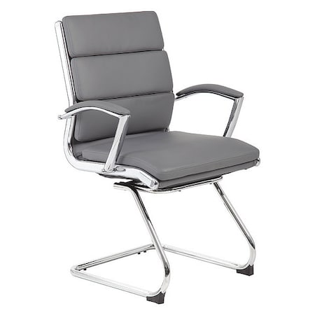 Executive CaressoftPlus Chair with Metal Chrome Finish, Guest Chair MPN:B9479-GY