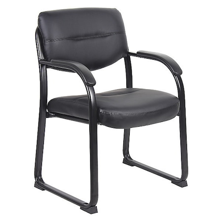 Side Chair, Black Back, 23 in W 24-1/2