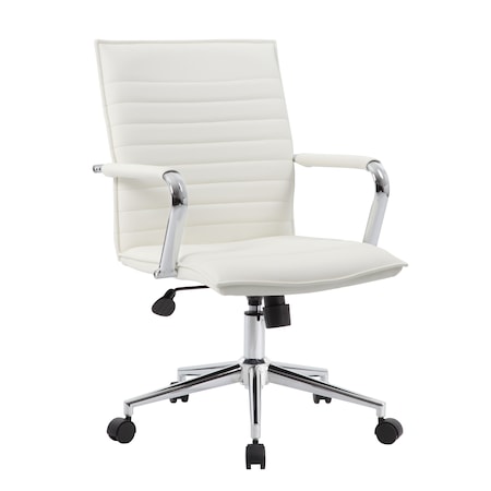White Vinyl Hospitality Chair MPN:B9533C-WT