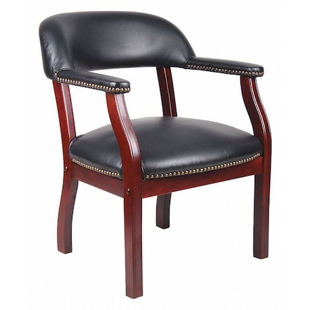 Guest Chair, Black Seat, Black Back, 24