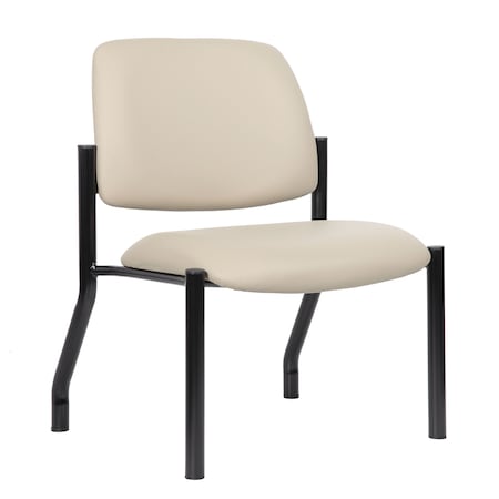 Patient Guest Chair - Armless - Beige Antimicrobial Vinyl - 400 lb Capacity MPN:B9595AM-BG-400