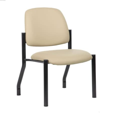 Patient Guest Chair - Armless - Beige Antimicrobial Vinyl MPN:B9595AM-BG