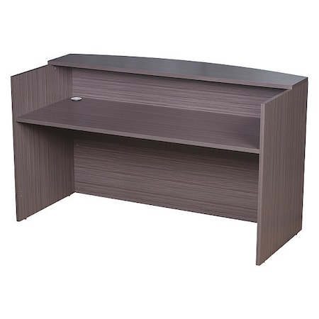 Reception Desk Reception Desk, 71W x 30/36D x 42H, Driftw, Driftwood, Driftwood Base, Driftwood Frame MPN:N169-DW