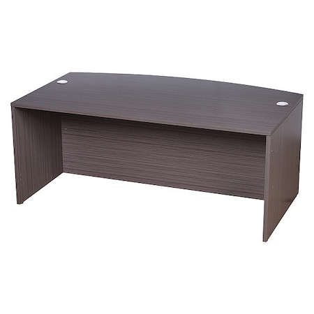 Desk Shell Bow Front Desk Shell, Driftwood, 71