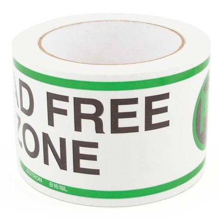 Lead Free Zone Floor Tape 54ftx3in MPN:B1618L