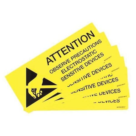 ESD Awareness Sign 10inx4in, PK10 MPN:B6747