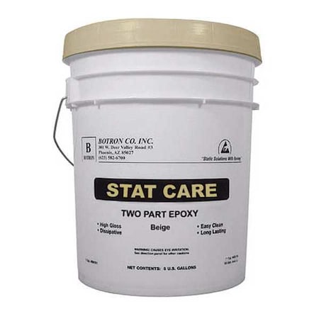 5 gal. Beige ESD Floor Paint, Slip Resistance Finish, Beige, Water Base MPN:B8775B