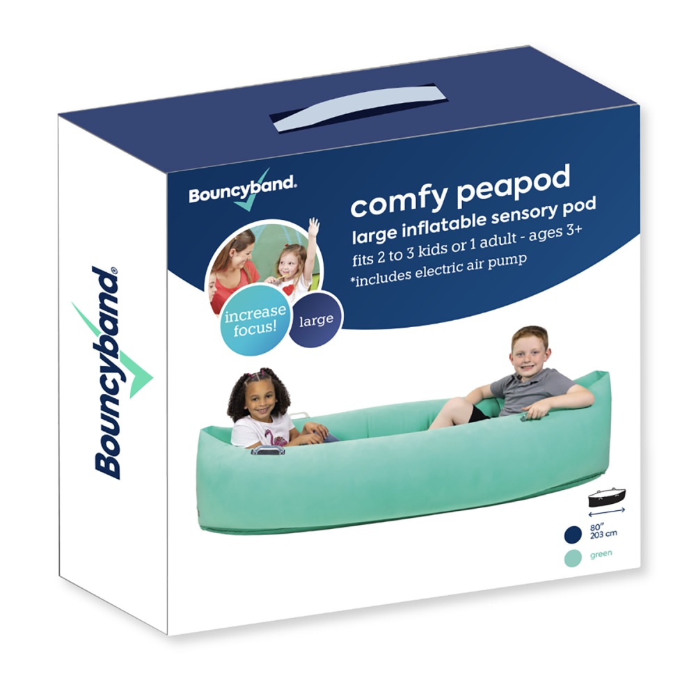Bouncyband Comfy Hugging Peapod PVC Sensory Pod, 17in x 80in, Green MPN:BBAPD80GR