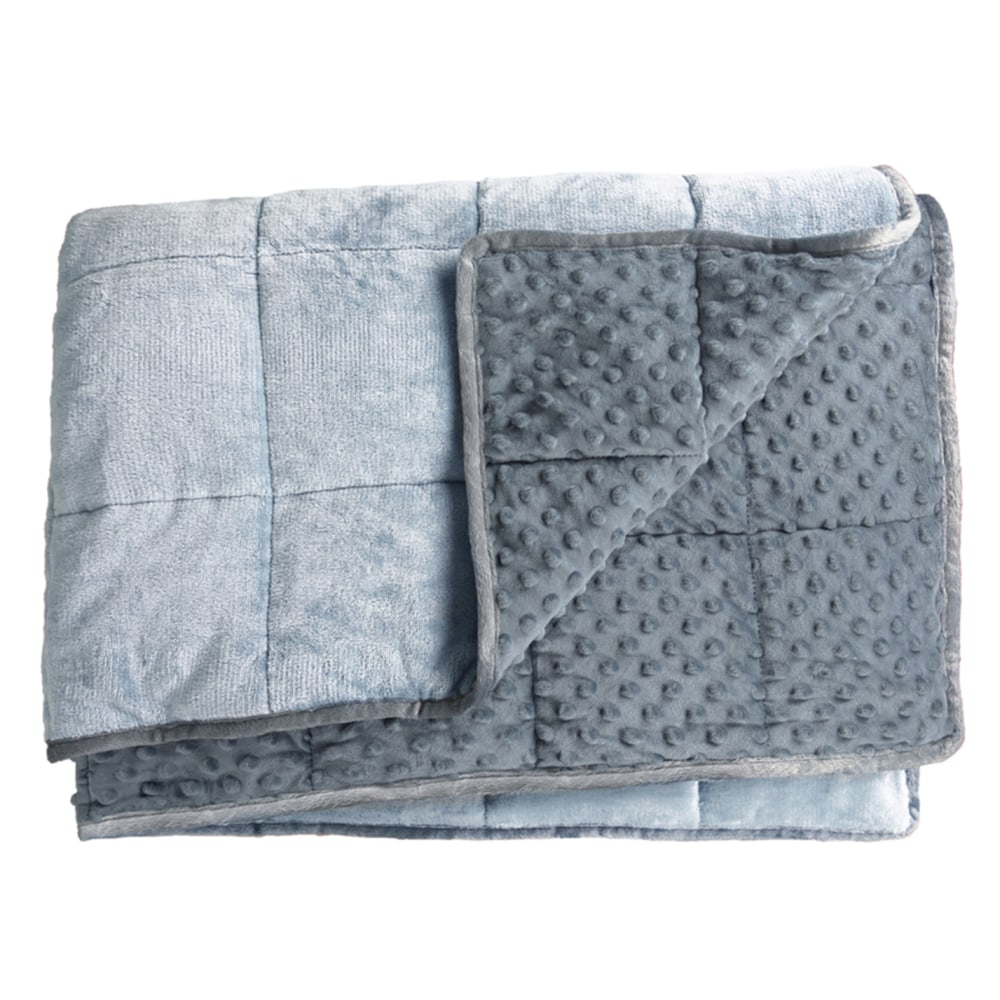 Bouncyband Soft Fleece Kids Weighted Sensory Blanket, 10 lb, 65in x 45in, Gray, Grade 5 To 12 MPN:BBALPWB10GY