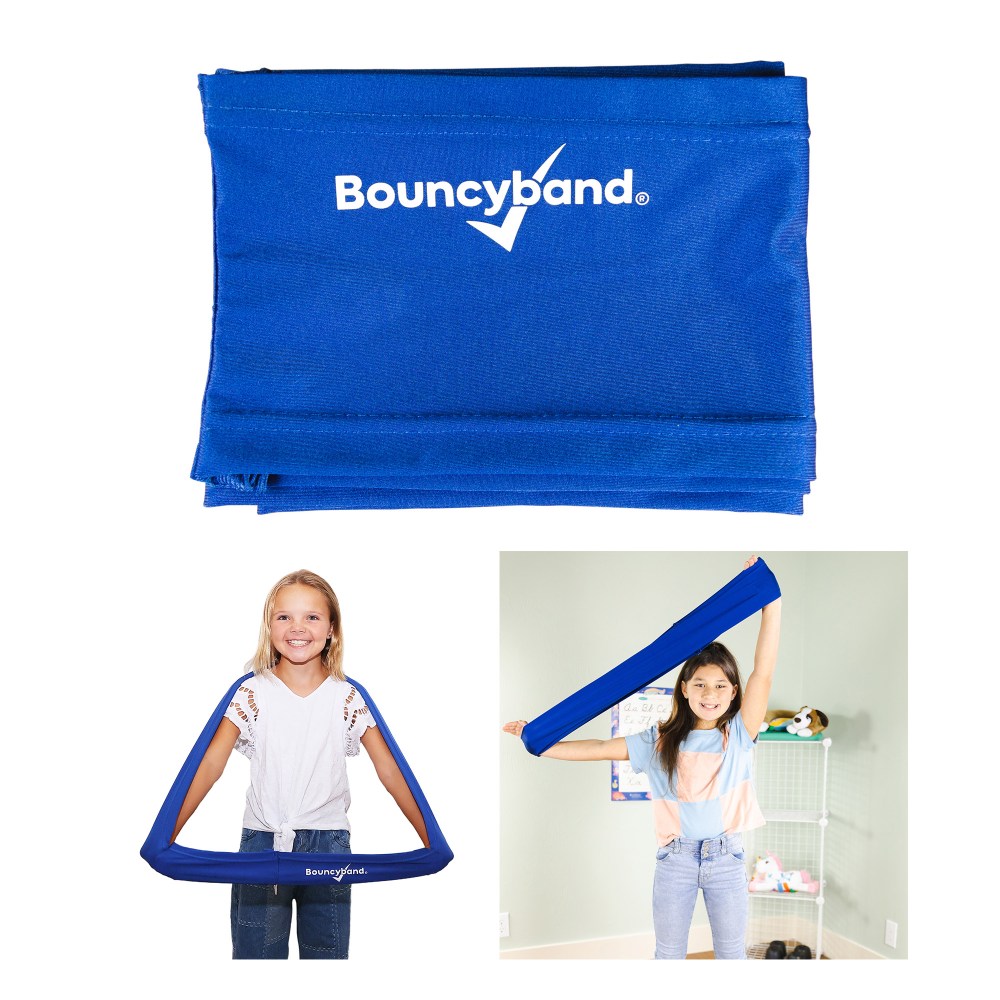 Bouncyband Calming Stretchy Band Fidget Toy, 30in x 6in, Blue MPN:BBASBSMU