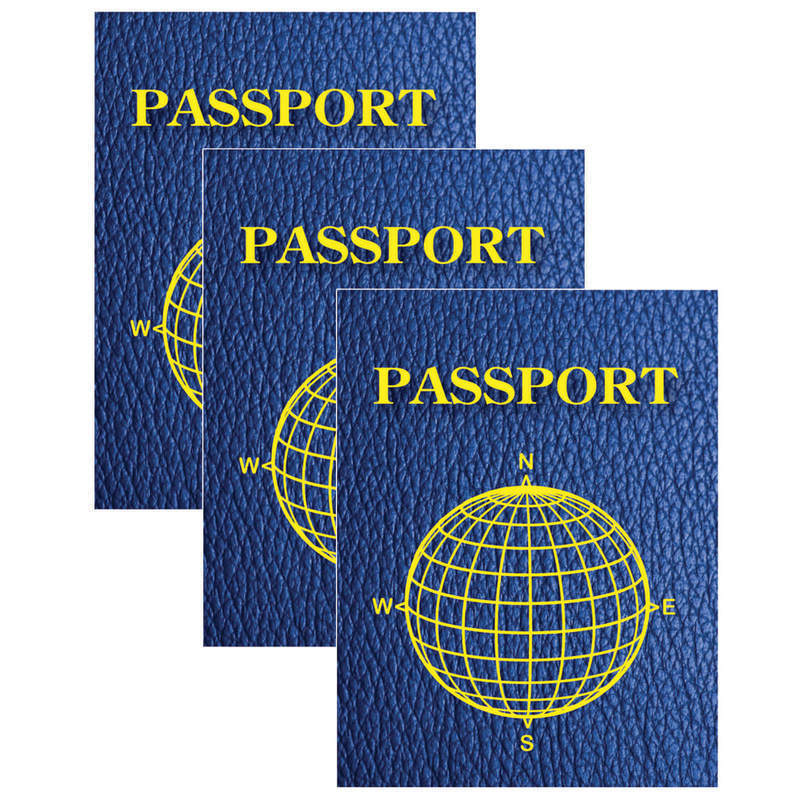 Ashley Productions Blank Passport Books, 6 sheets Per Book, Packs Of 3 Books MPN:ASH10708-3