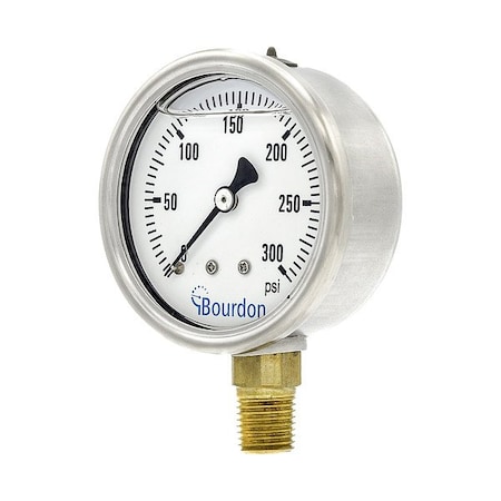 Pressure Gauge, 1/4 in NPT, Bottom Location MPN:MAX3-D52.H25