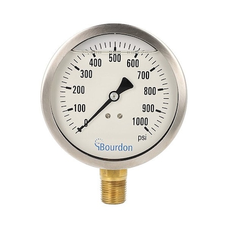 Pressure Gauge, 1/4 in NPT, Bottom Location MPN:MAX5-D62.H30