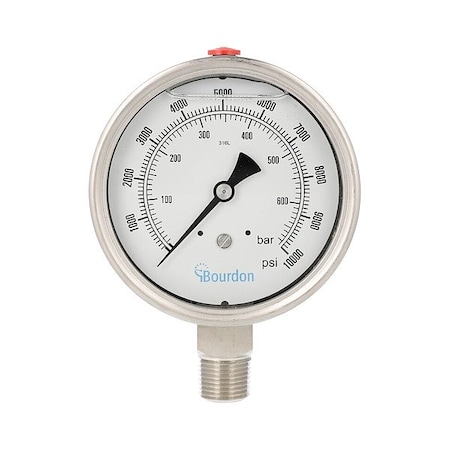 Pressure Gauge, 1/2 in NPT, Bottom Location MPN:MEX5-D63.S40