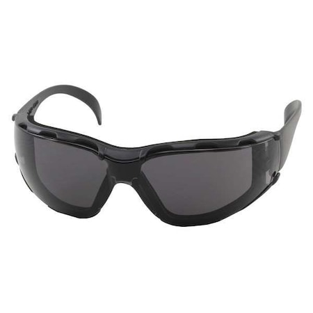 Z12F, Safety Glasses, Anti-Fog & Anti-Scratch, Gray Lens, Black Frame, Frameless MPN:250-01-F021