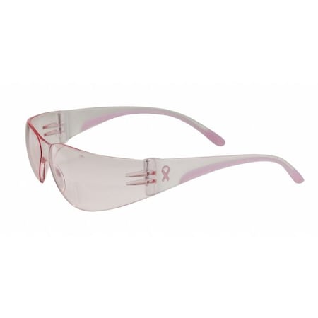 Eva Petite, Safety Glasses, Anti-Fog & Anti-Scratch, Clear Lens, Clear, Pink Frame, Frameless MPN:250-11-0920