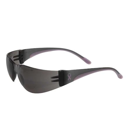 Eva Petite, Safety Glasses, Anti-Scratch, Gray Lens, Gray, Pink Frame, Frameless MPN:250-11-5501