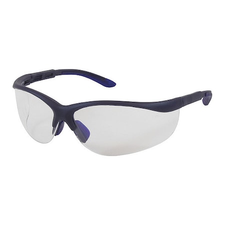 HI-VOLTAGE AC, Safety Glasses, Anti-Scratch, Clear Lens, Blue Frame, Half-Frame MPN:250-21-0100