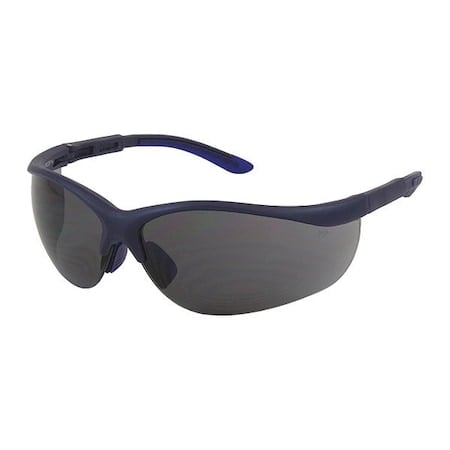 HI-VOLTAGE AC, Safety Glasses, Anti-Scratch, Gray Lens, Blue Frame, Half-Frame MPN:250-21-0101