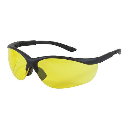 HI-VOLTAGE AC, Safety Glasses, Anti-Scratch, Amber Lens, Black Frame, Half-Frame MPN:250-21-0409