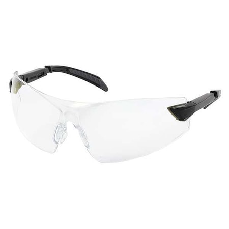 Supersonic, Safety Glasses, Anti-Reflective, Anti-Scratch, Clear Lens, Black, Gray Frame, Frameless MPN:250-34-0010
