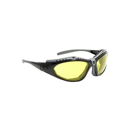 Fuselage, Safety Glasses, Anti-Fog & Anti-Scratch, Amber Lens, Black Frame, Full-Frame, 1 PR MPN:250-50-0429