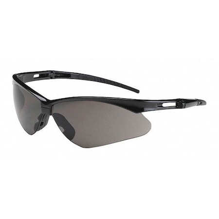 Anser, Safety Glasses, Anti-Scratch, Gray Lens, Black Frame, Half-Frame MPN:250-AN-10112