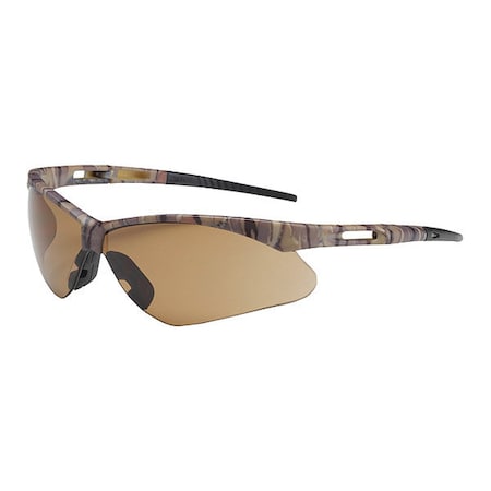 Anser, Safety Glasses, Anti-Scratch, Brown Lens, Camouflage Frame, Half-Frame MPN:250-AN-10121