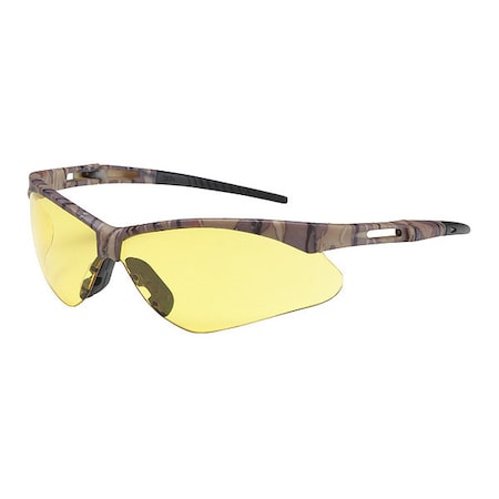 Anser, Safety Glasses, Anti-Scratch, Amber Lens, Camouflage Frame, Half-Frame MPN:250-AN-10122