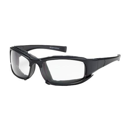 Cefiro, Safety Glasses, Anti-Fog & Anti-Scratch, Clear Lens, Black Frame, Full-Frame, 1 PR MPN:250-CE-10090
