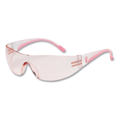 Rimless Safety Glasses With Clear / Pink Temple MPN:250-10-0904