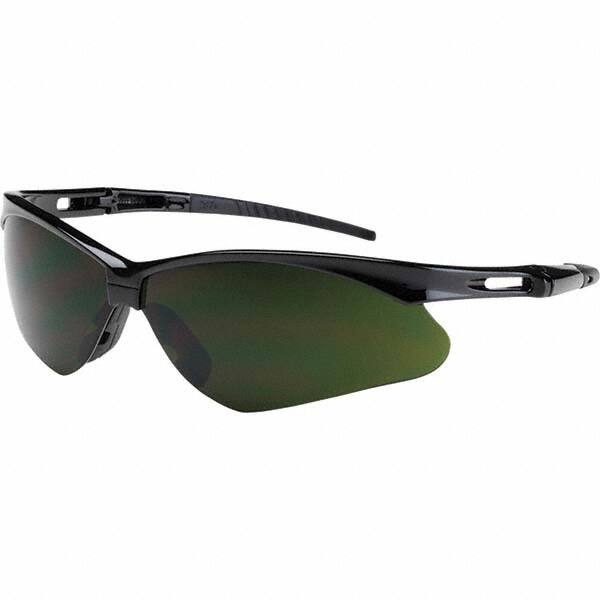 Safety Glass: Scratch-Resistant, Green Lenses, Frameless, UV Protection MPN:250-AN-10119