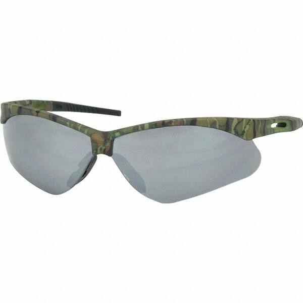 Safety Glass: Scratch-Resistant, Silver Mirror Lenses, Frameless, UV Protection MPN:250-AN-10128
