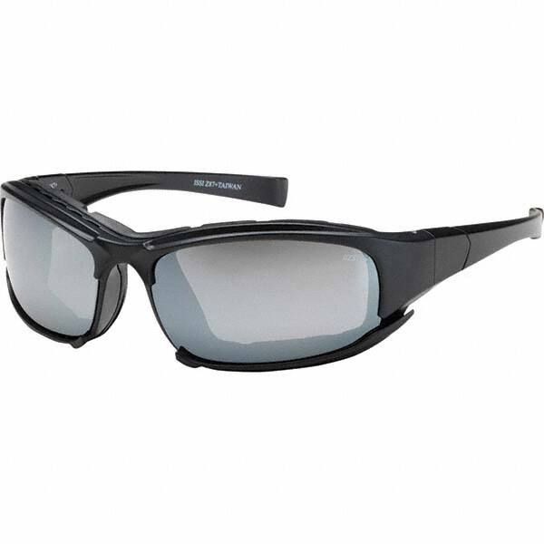 Safety Glass: Anti-Fog & Scratch-Resistant, Silver Mirror Lenses, Full-Framed, UV Protection MPN:250-CE-10095