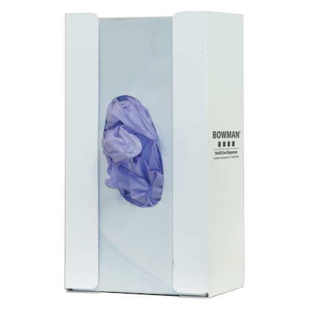 Glove Dispenser, Steel, Holds (1) Box, White, 10 in H x 5-5/8 in W x 3-7/8 in D MPN:GB-001