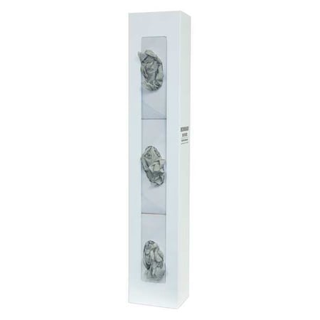 Glove Dispenser, Steel, Holds (3) Boxes, White, 30 in H x 5-1/2 in W x 3-7/8 in D MPN:GB-068