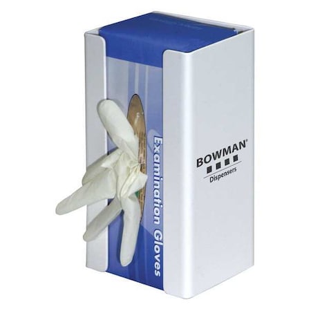 Glove Dispenser, PVC, Holds (1) Box, White, 10-1/8 in H x 5-7/8 in W x 4-1/8 in D MPN:GC-018
