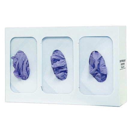 Glove Dispenser, Steel, Holds (3) Boxes, White, 10 in H x 15-7/8 in W x 3-7/8 in D MPN:GL003-0413