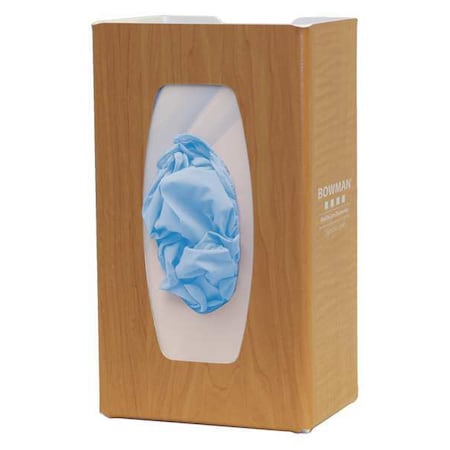 Glove Dispenser, ABS, Holds (1) Box, Maple Wood, 10-1/8 in H x 5-3/4 in W x 4 in D MPN:GL010-0223