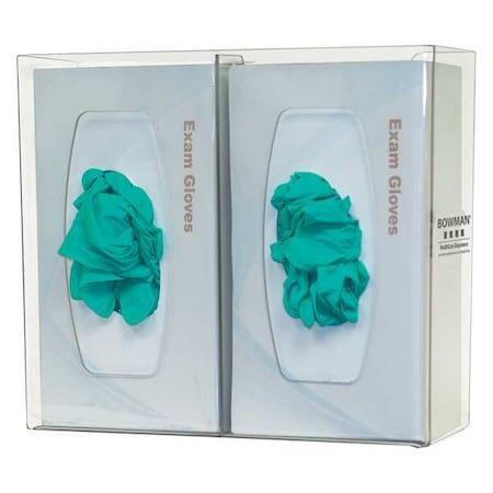Glove Dispenser, PETG, Holds (2) Boxes, Clear, 10-1/8 in H x 11-3/8 in W x 4 in D MPN:GL020-0111